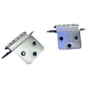 Style Selections 3/8" Inset Non-Spring Cabinet Hinge Silver Color Lot Of 4